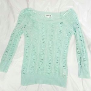 Dream Out Loud Teal Aqua Knit Sweater Selena Gomez